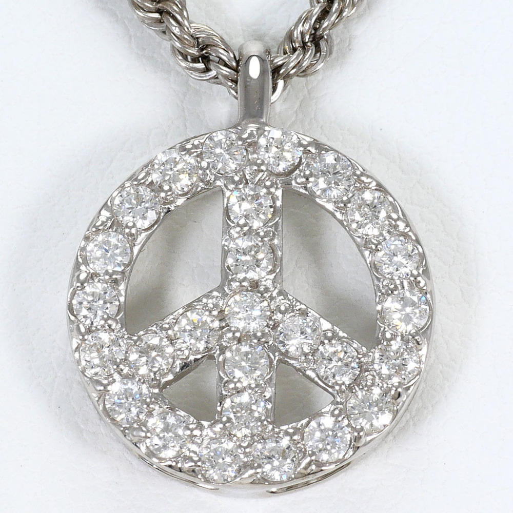 VINTAGE 18k Silver Diamond Necklace